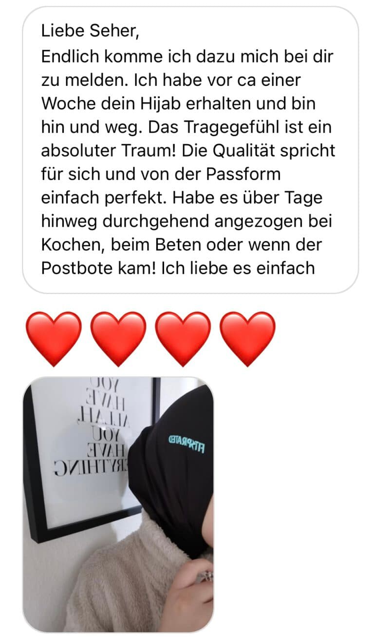 Authentische Kundinnenstimme zum Fitspirated Sport Hijab 2